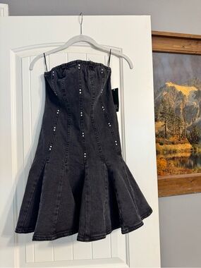 Target | Dresses | Target Black Strapless Dress With Bow Detail | Poshmark